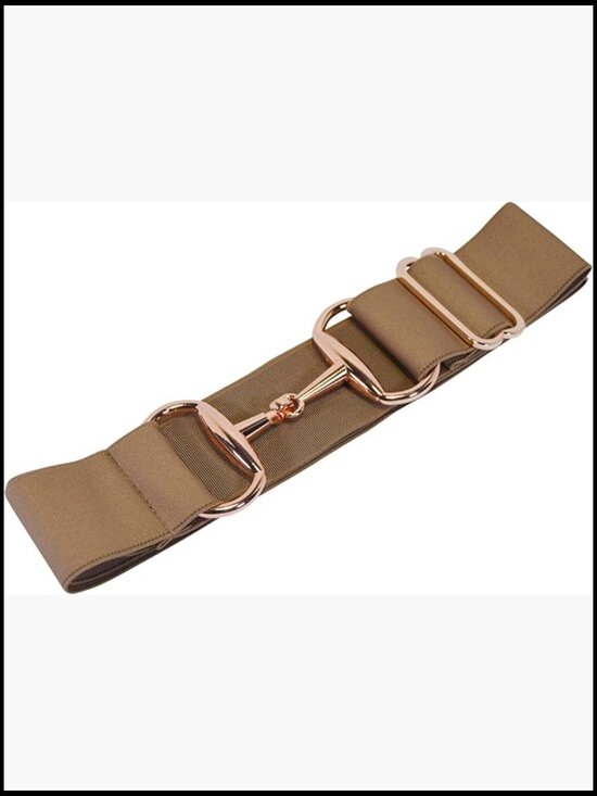 Equestrian Belt, 1.5 inch Adjustable Elastic Riding Belt for Breeches with Rose main image 2